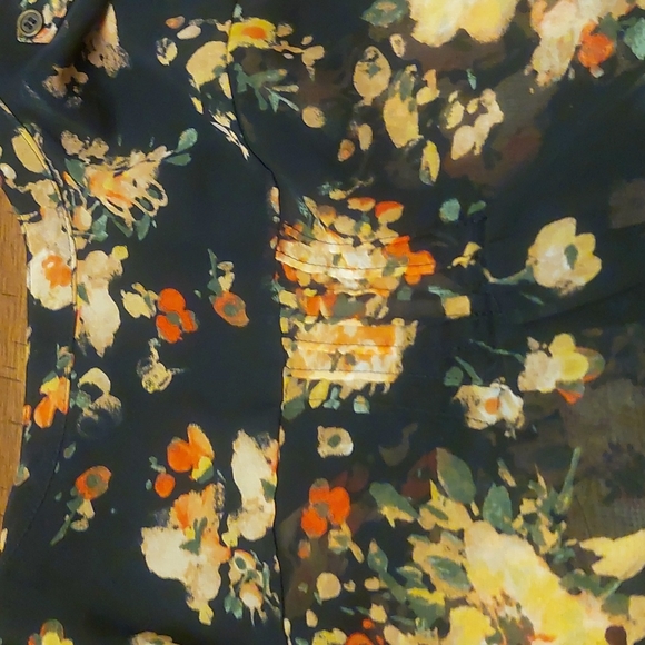 Forever 21 Sheer Floral Button-down Long-sleeved Top - Picture 6 of 13